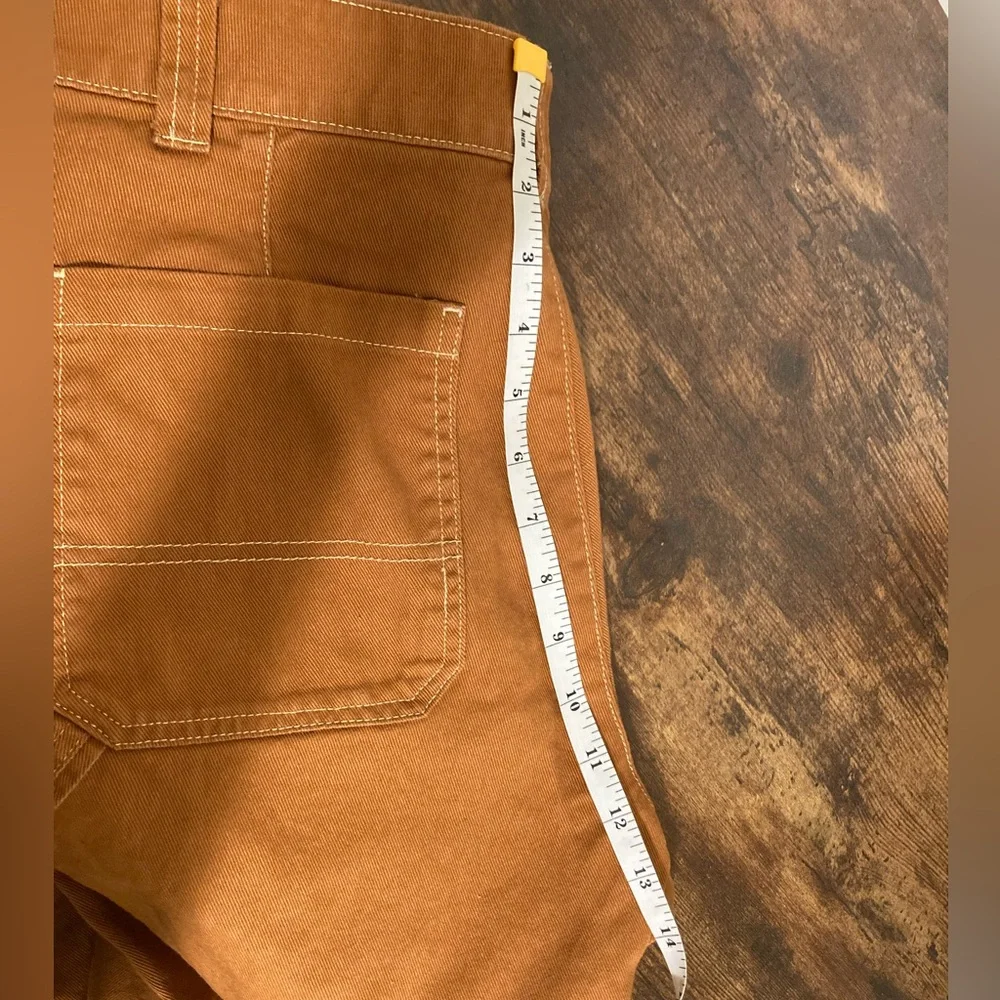 Old Navy Women's Straight Leg Painter Pants in Rust Brown - Picture 6 of 7